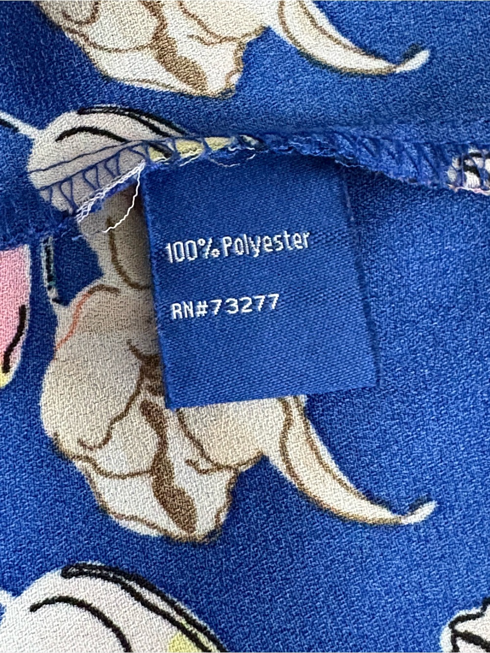 APT.9 Blue Floral Print Top with Pink Trim - Picture 6 of 6